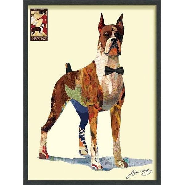 Empire Art Direct Empire Art Direct DAC-058-3040B The Boxer - Dimensional Art Collage Hand Signed by Alex Zeng Framed Graphic Wall Art DAC-058-3040B